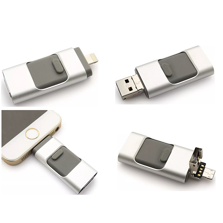 MIABOO OTG 8 GB USB FLAŞ BELLEK GÜMÜŞ resmi